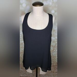 White House Black Market Black Overlay Tank